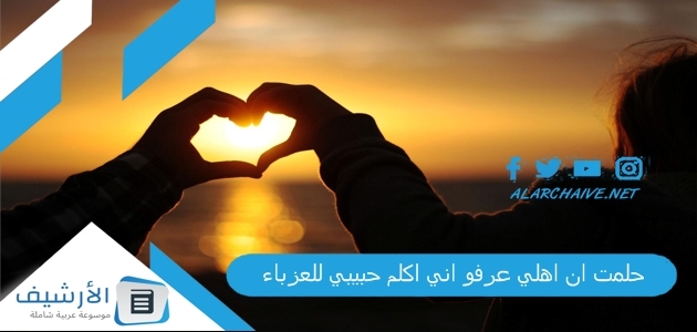 حلمت ان اهلي عرفو اني اكلم حبيبي للعزباء