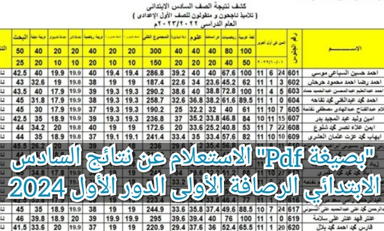 رابط مباشر لاستعلام نتيجة السادس الابتدائي بالعراق بالاسم