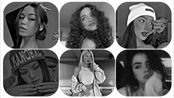 رمزيات بنات ابيض واسود