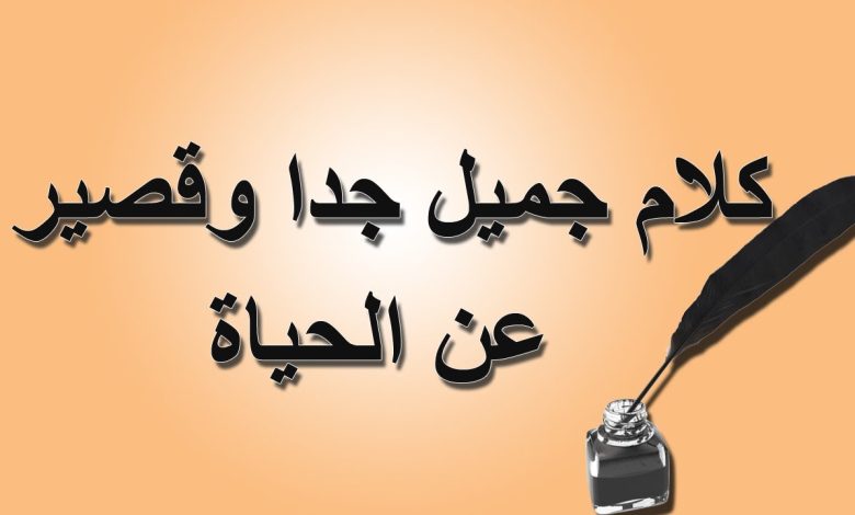 كلام جميل عن الحياة