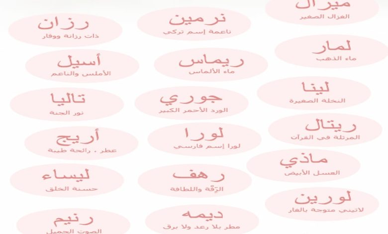 اسماء بنات عربية اجنبية