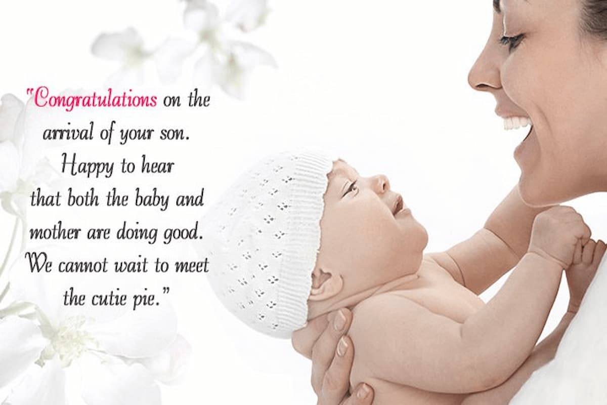 بطاقة تهنئة مولود بالانجليزي