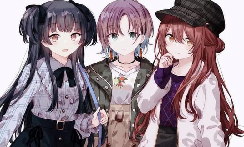 ثلاث صديقات انمي كيوت صور مميزة