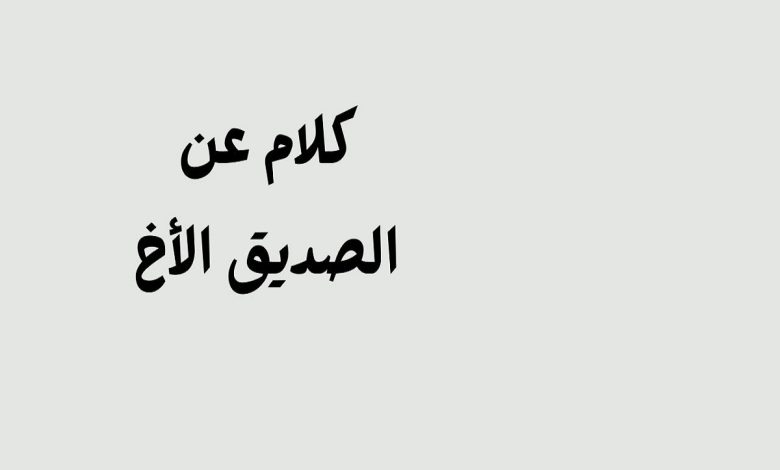 كلمات عن الصداقة والأخوة