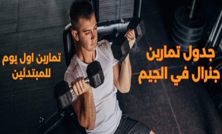 نظام تمرين في الجيم للمبتدئين