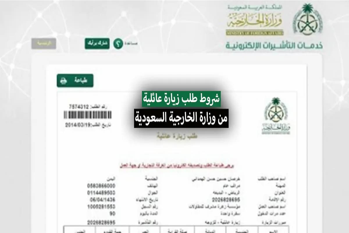 طريقة طلب زيارة عائلية لِلمقيمين
