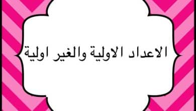 الاعداد الاولية وغير الأولية