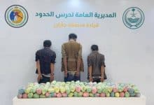 ضبط حرس الحدود في جازان 3 مهربين بحوزتهم 108 كيلوجرام من القات 2 2484939.jpgw800q100fjpg